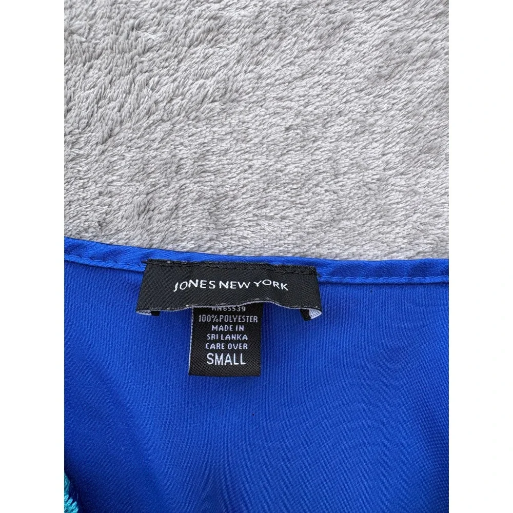Vintage Satin Slip Dress Small Blue Turquoise Lace Trim Y2K Coquette Jones NY - Picture 8 of 10